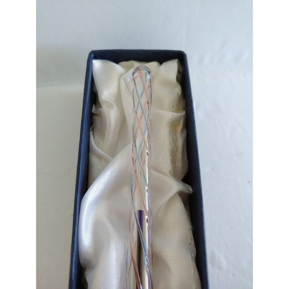 Spiral Blue and Red Art Glass Writing Pen - Picture 6 of 6